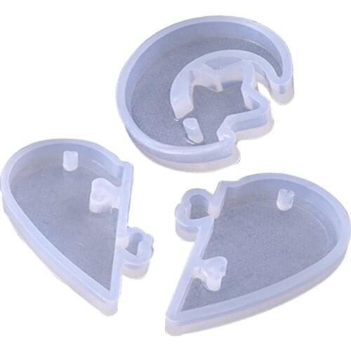 1pcs DIY Handmade Star Moon Mold Epoxy Silicone Casting Mould Epoxy Resin Pendant Making Crafts Tools Decorative Accessories