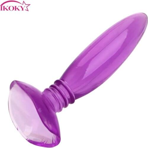 IKOKY Jelly Anal Plug Real Skin Feeling Sex Toy for Men Women Masturbation Prostate Massager Anal Dildo Butt Plug for Beginner