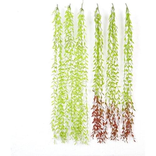 Fake Plants Wall Hanging Simulation Plant Rattan Artificial Plants Flowers Wedding Decoration Home Decor Leaf Plants Room Decor