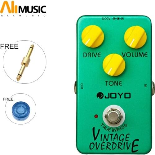 JOYO JF-01 Electric Bass Vintage Overdrive Effect Guitar Pedal DC 9V True Bypass Dynamic Compression with connector