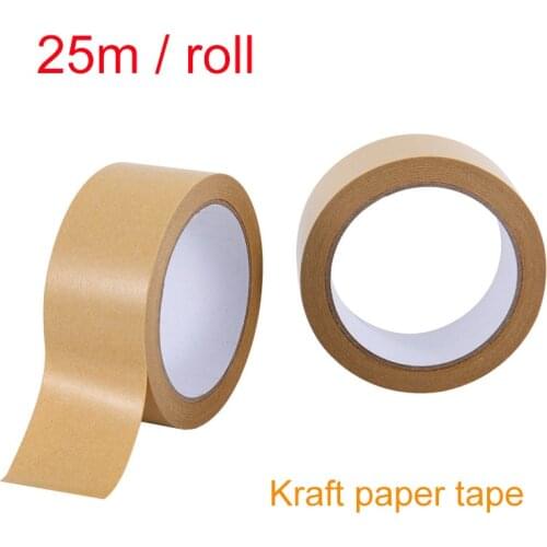Kraft Tape High Viscosity Strength Photo Frame Adhesive Tape Self Adhesive Hand Tearing Box Paper Hand Tear Waterproof25m / roll