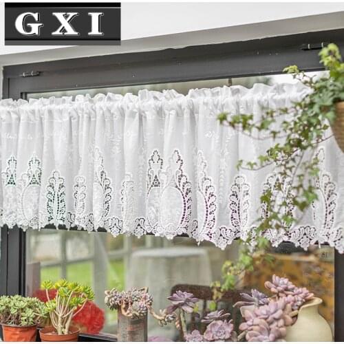 Short Curtains Lace Half-curtain for Living Room Kitchen Curtains Home Decoration Window Valance Curtain for Bedroom