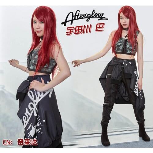 Cosplay Costume Anime Bang Dream! Udagawa Tomoe Afterglow second key visual Dresses Christmas Halloween Free shipping CG413