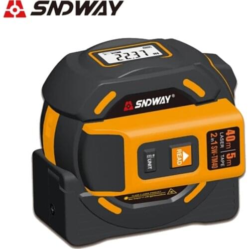 SNDWAY Laser Ranging Tape Measure SW-TM40 SW-TM60 Self-calibration Continuous Measurement