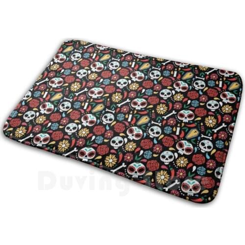 Mexican Candy Skulls Soft Non-Slip Mat Rug 118 Carpet Cushion Skull Mexican Day Of The Dead Sugar Skull Mexico Dia De Los