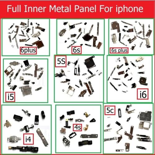 Full body inner Small Metal iron parts For iPhone 4 4s 5 5c 5s 6 6s plus Small holder bracket shield plate set kit phone parts