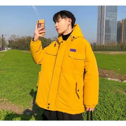 2021 Fashion Winter Jacket Coat Hooded Warm Mens Winter Coat Casual Slim Fit Student Male Overcoat
