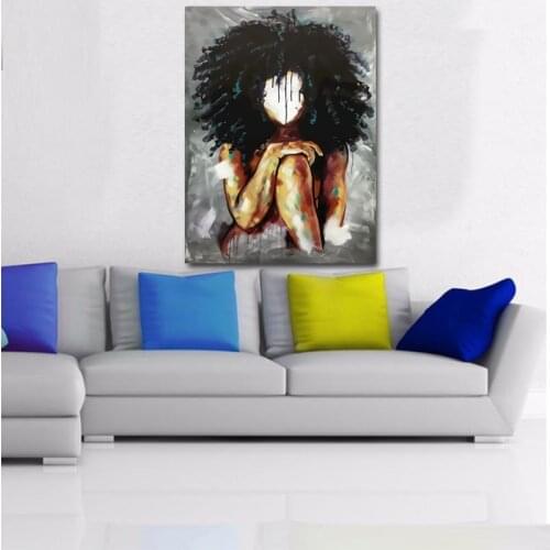 MUTU Black Girl Magic Wall Art Canvas Prints Abstract Art Girls Watercolor Canvas Paintings On The Wall Pictures For Home Decor