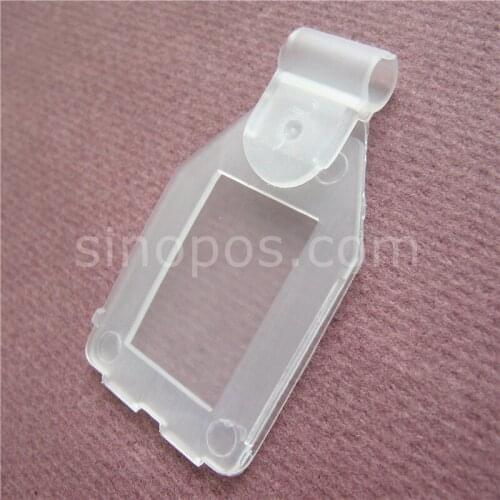 Clear Swing Tags 28mm, snap label holder scanning peg hook promotional data card sign pocket wire basket frame pop clip display