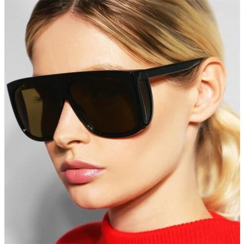 Thick Frame Oversized Square Sunglasses Black Shades Men 2020 Vintage Retro 90s Plastic Mask Inspired Sun Glasses Unisex Eyewear