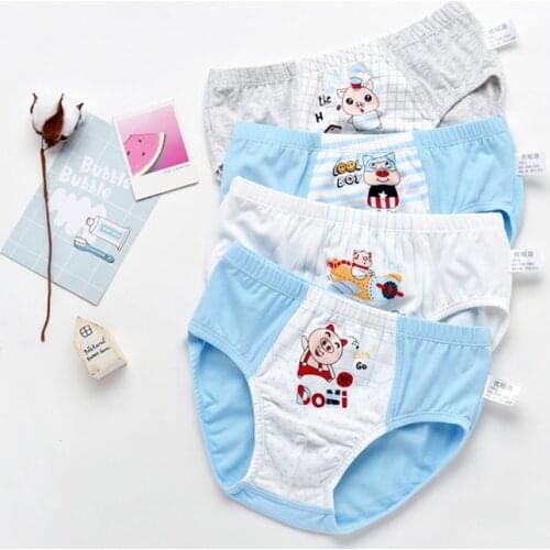 2pcs/lot Underpants Briefs for Boys Underwears Panties Infant cotton Underwears for 2-9 Y baby panty