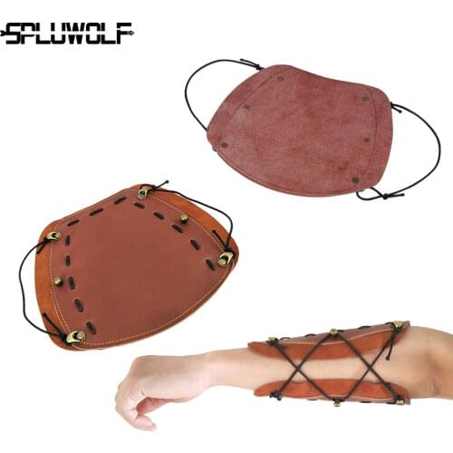 Cowhide Archery Arm Guard Protection Genuine Leather Safe Protector Armguards
