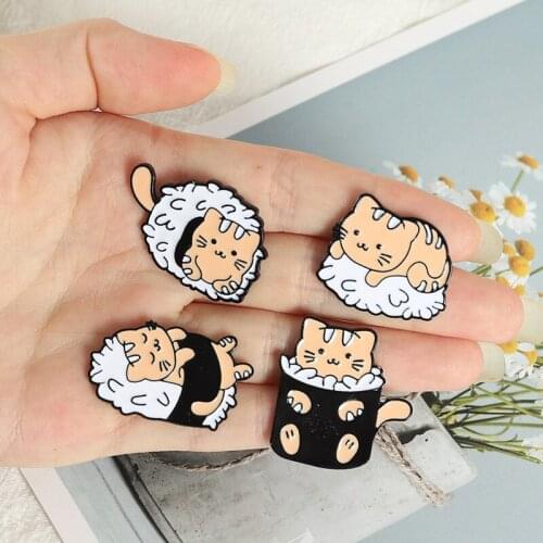 Cats Club Enamel Pin Cat Paw Badge Custom Kitten Brooches Lapel Pin Jeans Shirt Bag Cute Animal Jewelry Gift Cute Teacup Cat