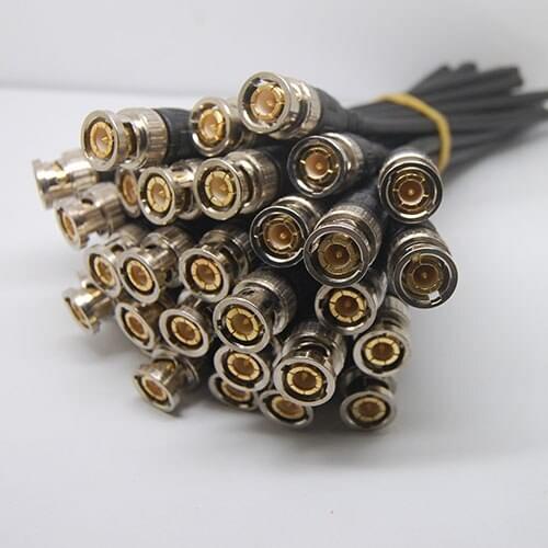 DIY gold planted CCTV Video Camera DVR Male BNC Connector Coaxial Cable s new