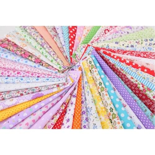 100pcs Cotton Fabric Printed Cloth Sewing Quilting Fabrics for Patchwork Needlework DIY Handmade Material 10cmx10cm