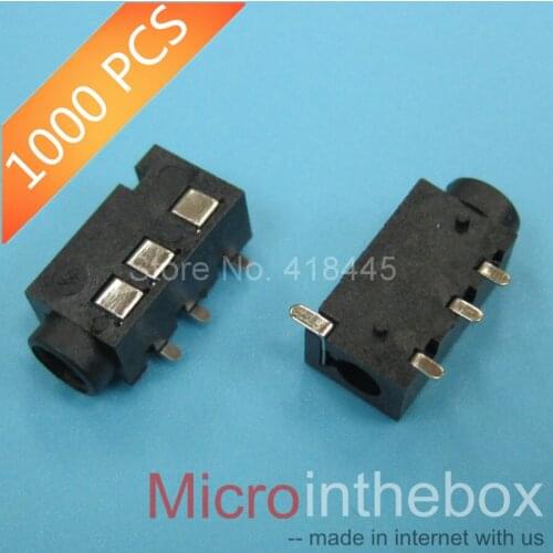 100PCS/LOT Audio Jack 3.5 connector Female 4Pin SMT Phone jack Stereo Socket 3.5 Headphone connector 320D for bluetooth speaker