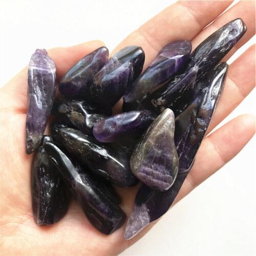 20-50mm Natural Long Dog Tooth Amethyst Stone Crushed Stone Amethyst Fish Tank Natural Quartz Crystals 100g