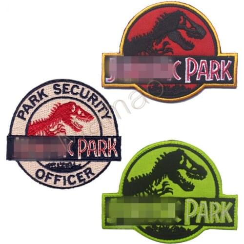 3D Embroidered Dinosaur Patch hook&loop For Clothes lron-on Jeans Sew-On Clothing Diy Animal Applique Accessories