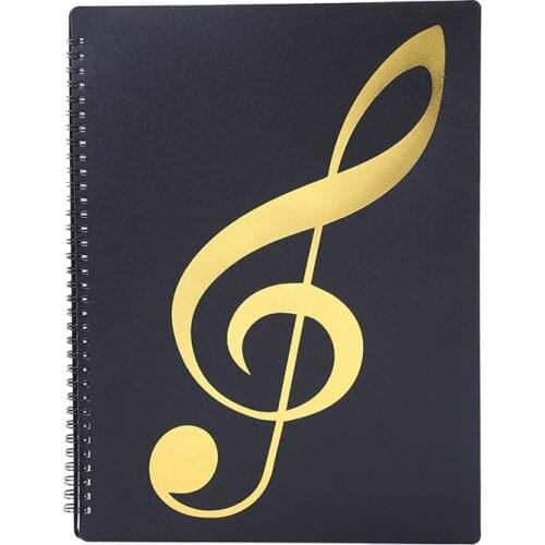 40/60 Pages Multi-layer Music Score Coil Folder Practice Piano Paper Sheets Document Waterproof Storage Organizer