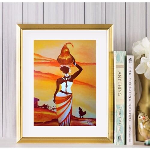 Abstract African Woman Canvas Art Print Painting Poster Wall Pictures For Living Room Home Decorative Decor No Frame