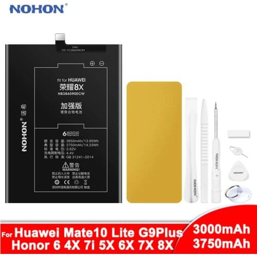 NOHON HB386590ECW HB4242B4EBW Phone Battery For Huawei Mate10 Lite G7 G9 Plus Honor 6 4X 7i 5X 6X 7X 8X Maimang 4 5 6 7 Bateria