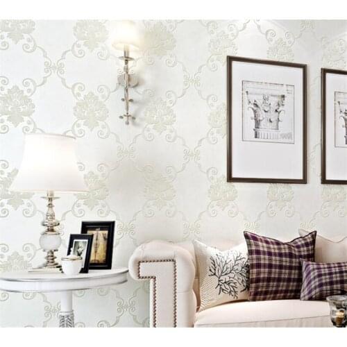 Beibehang 3D Stereo Relief Pink Blue Beige Pastoral Wallpaper Wedding Room Warmer Bedroom Living Room Wall 3d Wallpaper roll