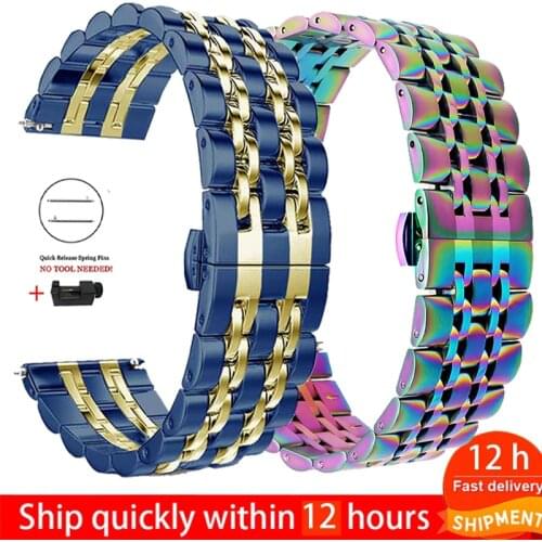 Stainless Steel Band for HUAWEI WATCH GT 2 GT2e 46/42mm GT2 Pro Strap Bracelet for HONOR Magic 2 20/22mm Metal Wrist Watchbands