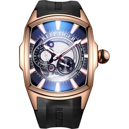 Reef Tiger Men Automatic Watch Sport Mechanical Wrist Watches Luxury Reloj Waterproof Pilot Self Wind Relogio Masculino RGA3069S