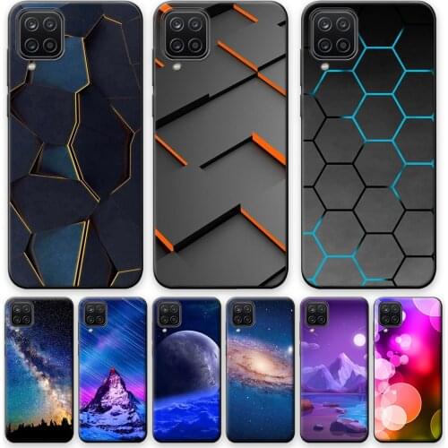For Samsung A12 Case Soft Protective Case For Samsung Galaxy A12 6.5" Geometric Style Back Cover For Samsung A12 TPU Phone Case