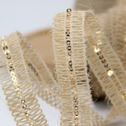 10M 2.5CM Cotton Sequins Ribbon Lace Macrame DIY Craft Sew On Garments Furniture Decoration Trim Braid Embroidery