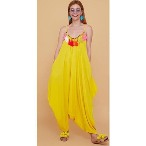 Tasseled Baggy Boho Summer Jumpsuit For Women With 3 Different Color Options New Fashion 2021 Authentic Style Playsuit