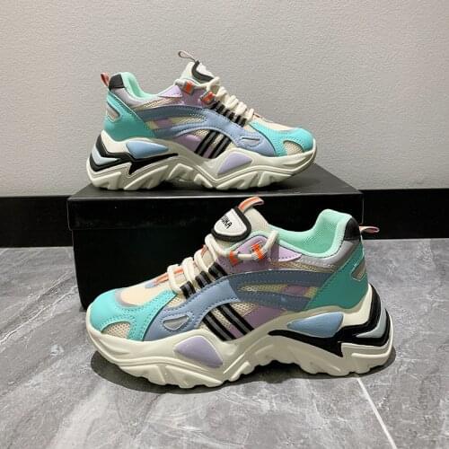 Dad Shoes Chunky Sneakers Platform Breathable Air Mesh Summer Shoes for Woman Vulcanized Sneakers Comfy Walking Shoes for Women