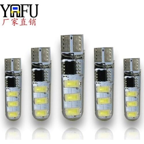 Flash Lamp Automobile Led Silicone W5w T10 5630 6smd Decoding Width Lamp License Plate Lamp car lights