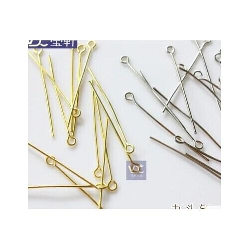 10000pcs/bag 38*0.3mm golden plated metal connectors pins findings diy octagon beads prism pendant accessories