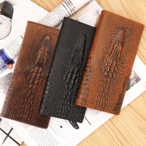 1 PC Mens 3D Alligator Wallet Bifold ID Credit Card Holder Wallet Purse Case Long Clutch Billfold