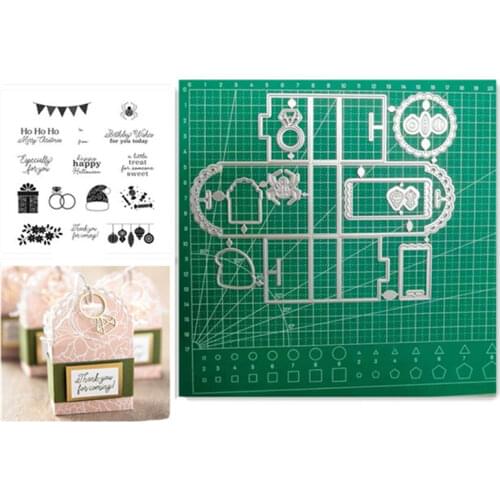 HAPPY Metal Cutting Dies and Stamps for Stencils Scrapbooking Photo Album Card Paper Embossing Craft Christmas New Arrival 2021