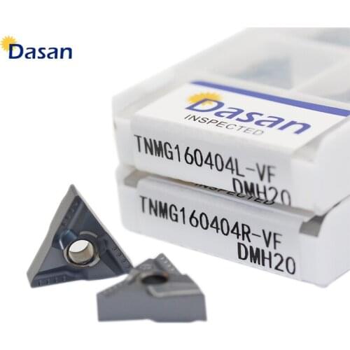 10PCS TNMG160404 R VF DMH20 Carbide Inserts TNMG160408R Hard Ally Turning Plate Lathe Cutter Tool