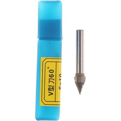 Tungsten Steel 60 Degree V Groove Bit CNC Router 1/4" Shank Engraving Wood Working Tool 6x10mm