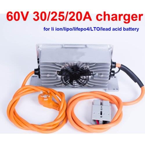 GTK 60v 30A charger 60v 25A 20A voltage lithium battery charger 16s 67.2v li ion 20s 73v 25s 70v LTO smart lead acid charger