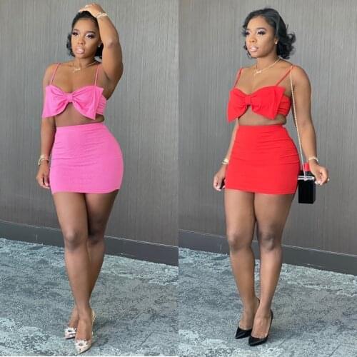 ZKYZWX Plus Size 2 Piece Set Summer Clothes for Women Vacation Crop Top Mini Skirt Sexy Club Dress Birthday Outfits Matching Set