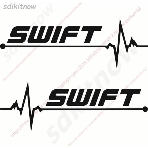 1pair New Heart Car Sports Decal Sticker Styling Windows Door Decoration For suzuki swift 2007 2008 2018 accessories
