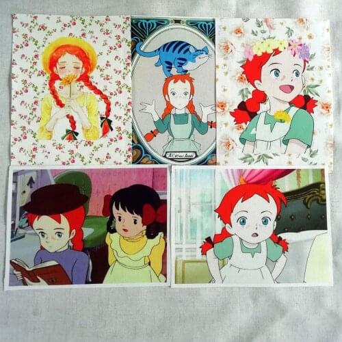 Anne Girl Hand Dyed Fabric Dyeing DIY Patchwork Handmade Cloth Positioning Cloth Making Purse Cartoon Patches 15x20cm D30