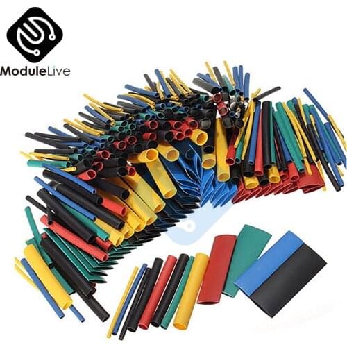 530pcs Cable Sleeve Heat Shrink Tubing Insulation Shrinkable Tube Assortment Electronic Polyolefin Ratio 2:1 Wrap Wire Kit