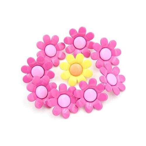 Free shipping 20pcs/lot flower plastic buttons diy child button eco-friendly flower sweater decoration button overcoat button