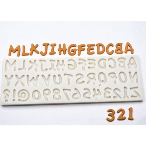 Big English Letters And Numbers Fondant Cake Decorating Silicone Mold Candy Chocolate Pan Cookies Molds Tools