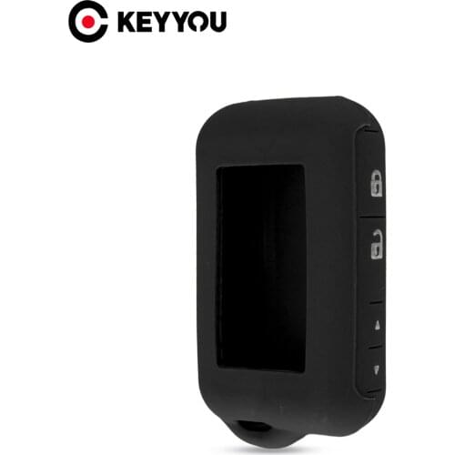 KEYYOU Silicone Car Key Case For Starline E63 E90 E91 E61 E95 E66 Two Way Car Alarm LCD Keychain Transmitter Remote Key Cover