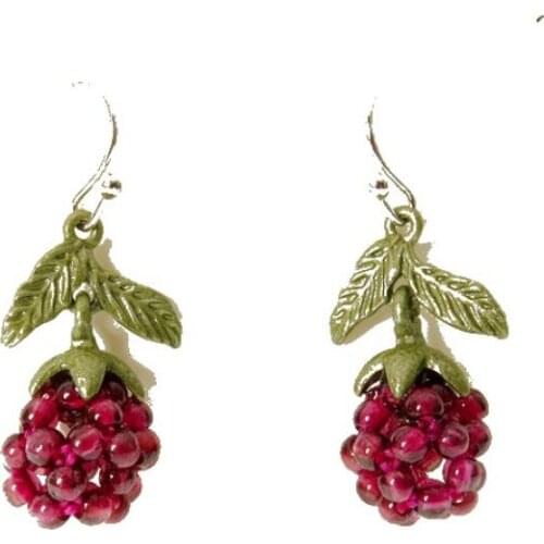 CSxjd 2020 New Vintage Plant Jewelry Raspberry Earrings