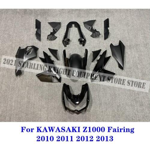 For Kawasaki Z1000 2010 2011 2012 2013 Motorcycle ABS injection molding body shell protective fairing kit Black appearance 10-13