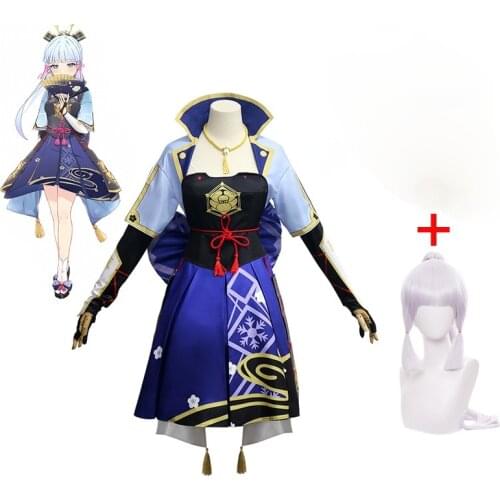 Genshin Impact Princess Kamisato Ayaka Full Cosplay Comic Show Costume Halloween Womens Funny Costume Including Necklace