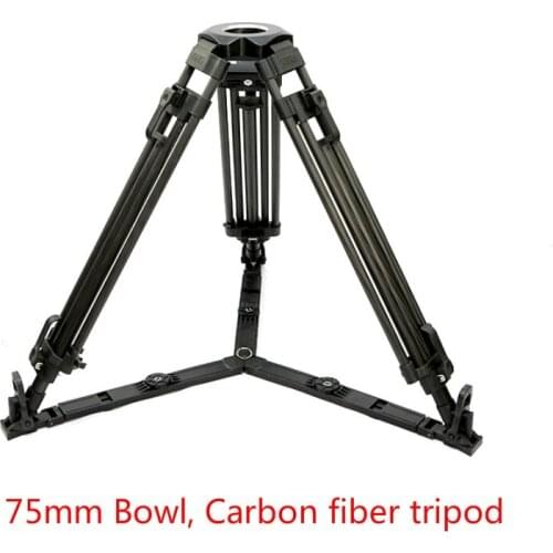 Carbon Fiber Flexible Camera Video Tripod 75MM Bowl Professional Tripods 1675T For Photography Shooting